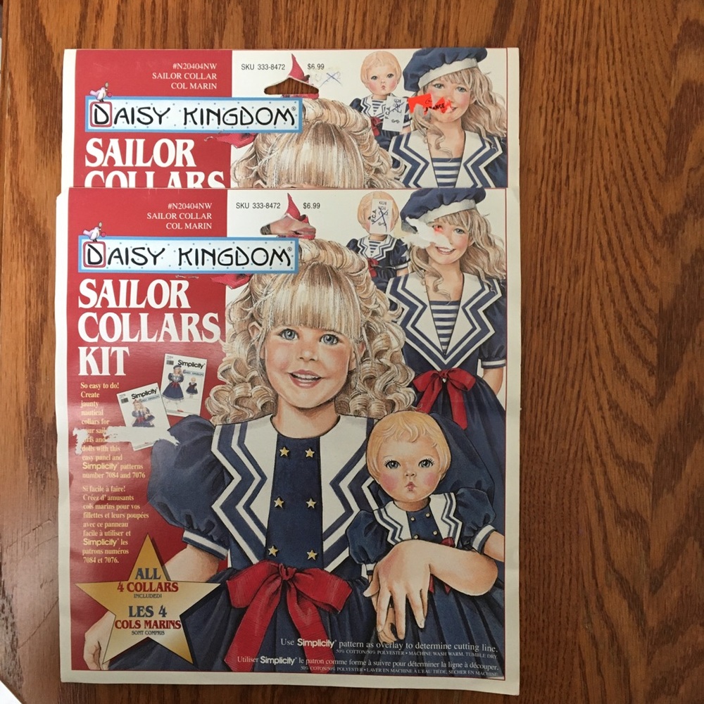 Daisy Kingdom sailor collar kit for Simplicity